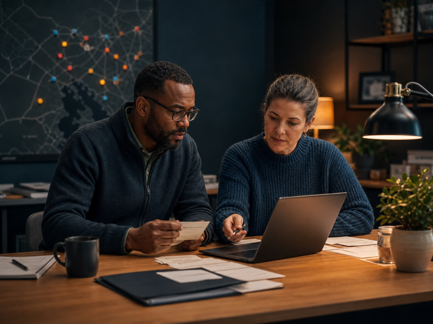 Coordinators reviewing service requests before matching volunteers